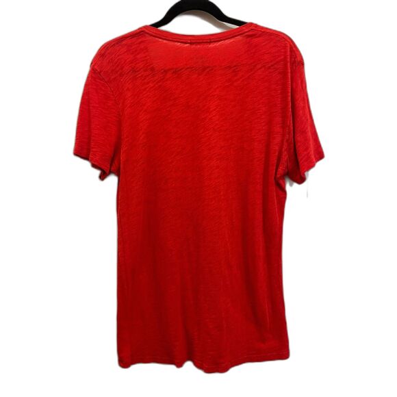 ATM Anthony Thomas Melillo Red V Neck Linen T Shirt Tee Top Mens Size Large - Picture 5 of 7